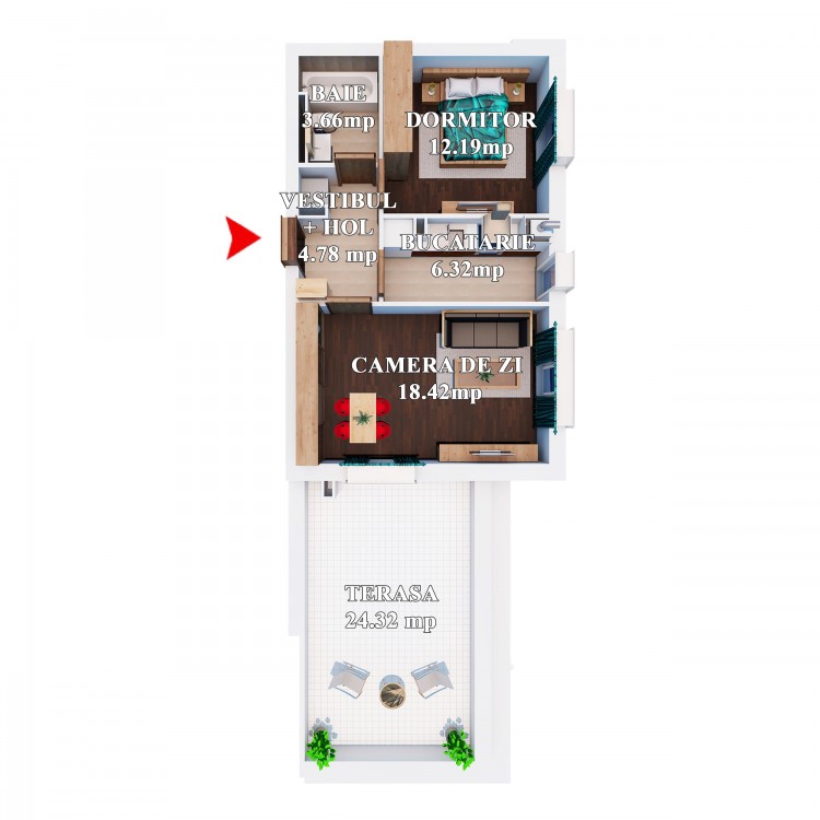 Apartament 1 Dormitor