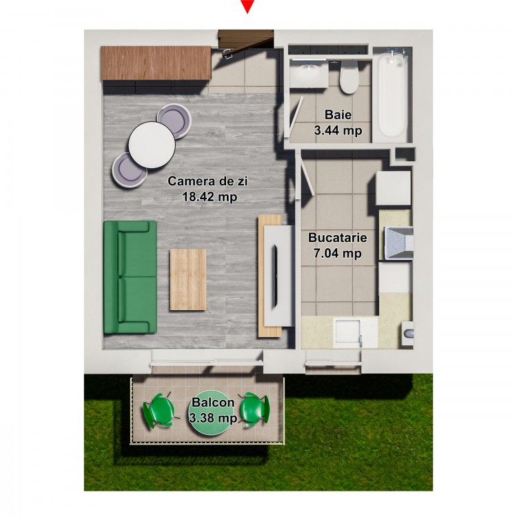 Apartament 1 Cameră Tip 7